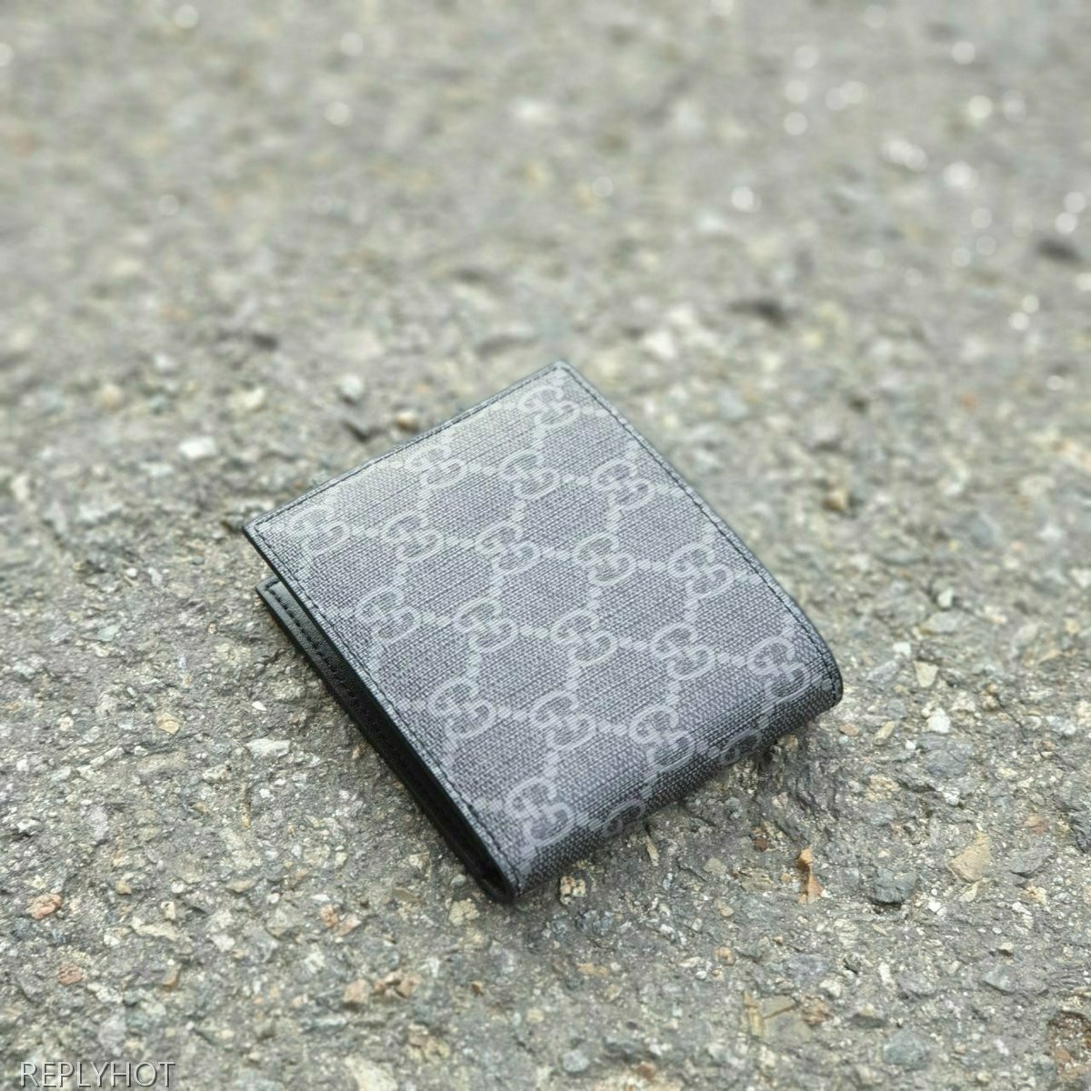 구찌 울프 반지갑 블랙