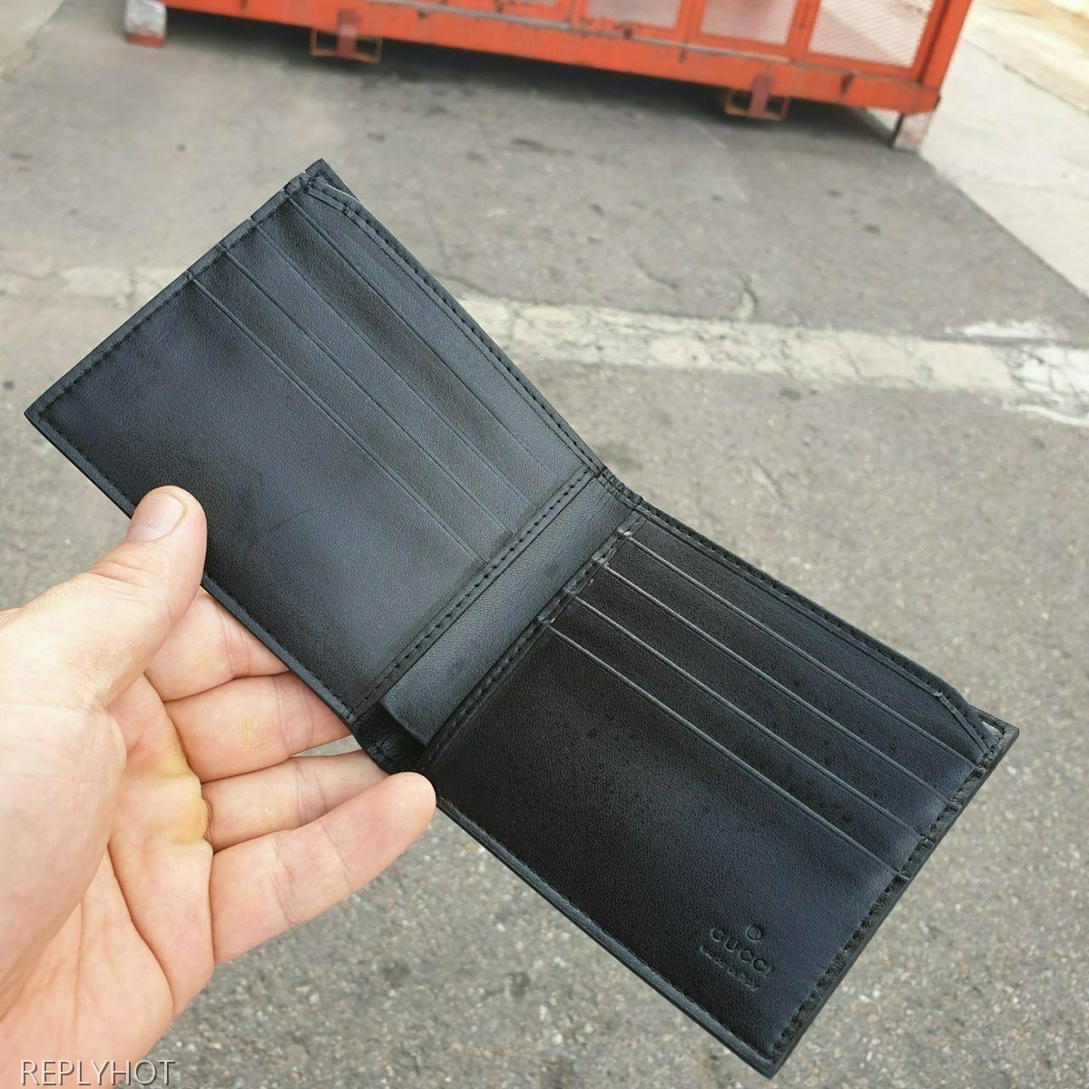 구찌 울프 반지갑 블랙