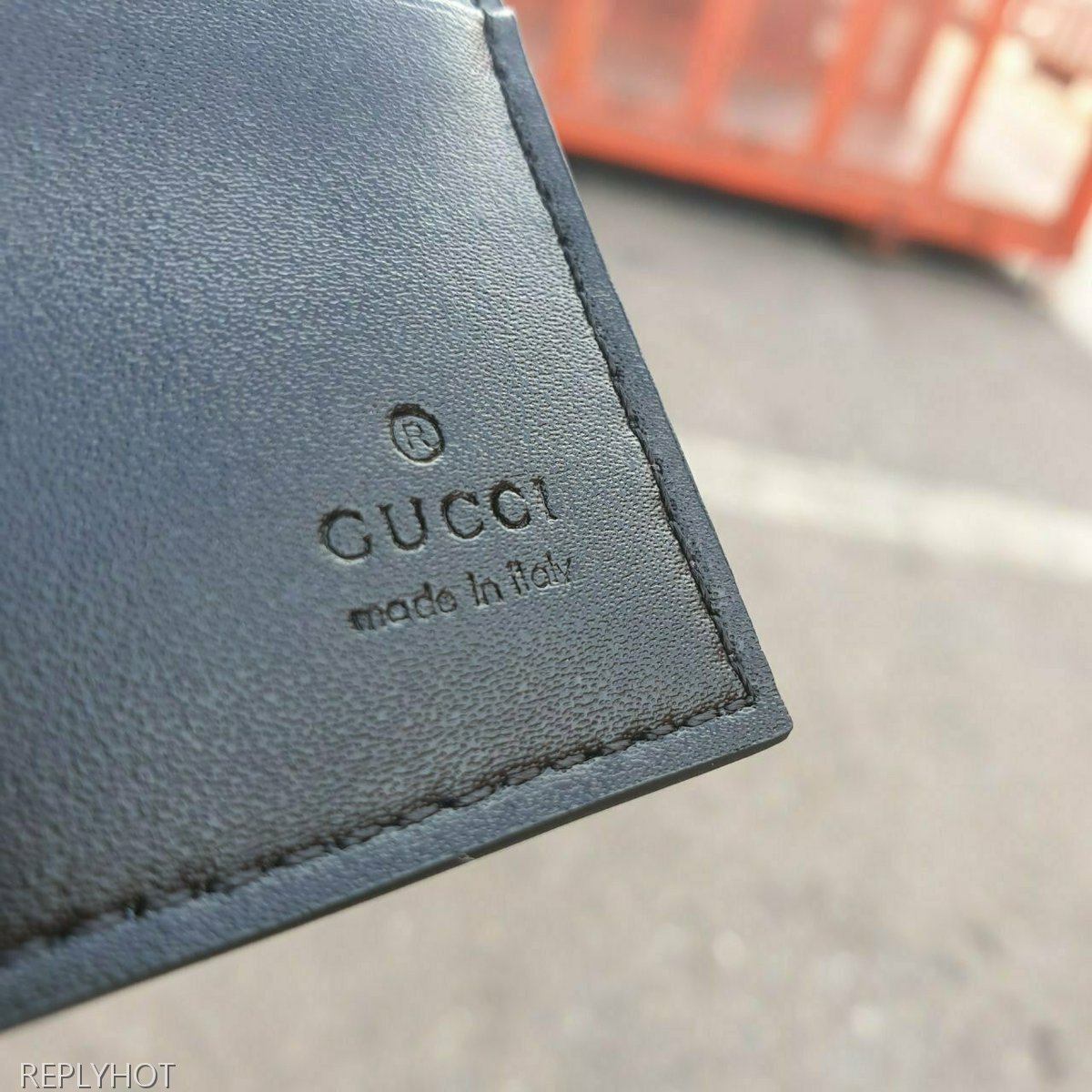 구찌 울프 반지갑 블랙