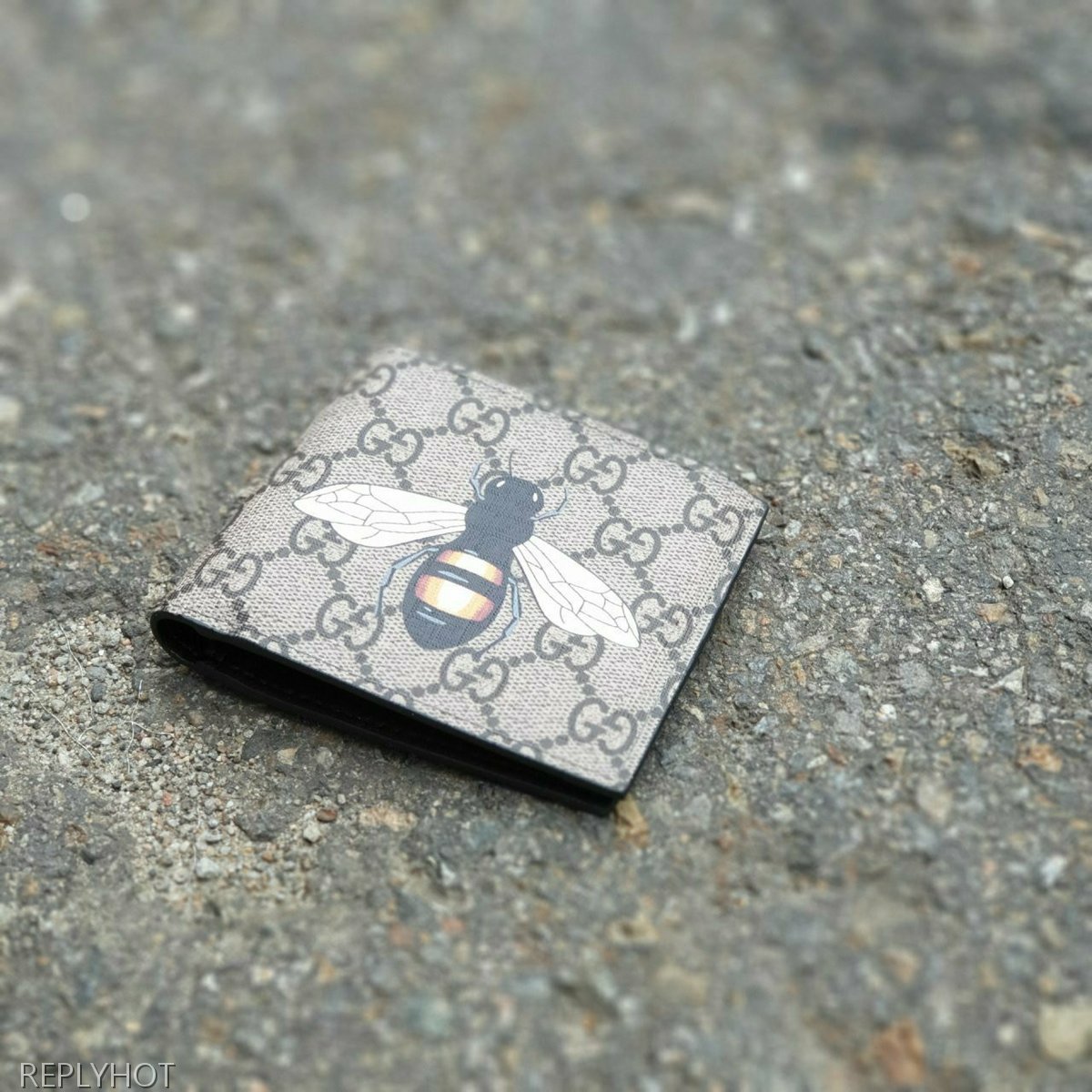 구찌 꿀벌 반지갑 브라운