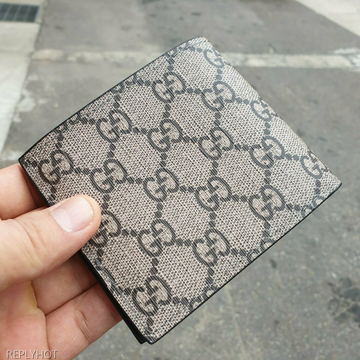 구찌 꿀벌 반지갑 브라운