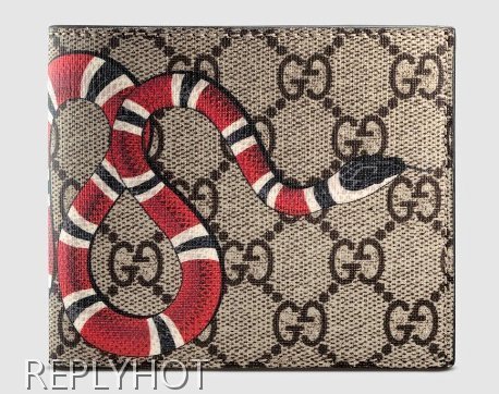 구찌 스네이크 반지갑(베이지)