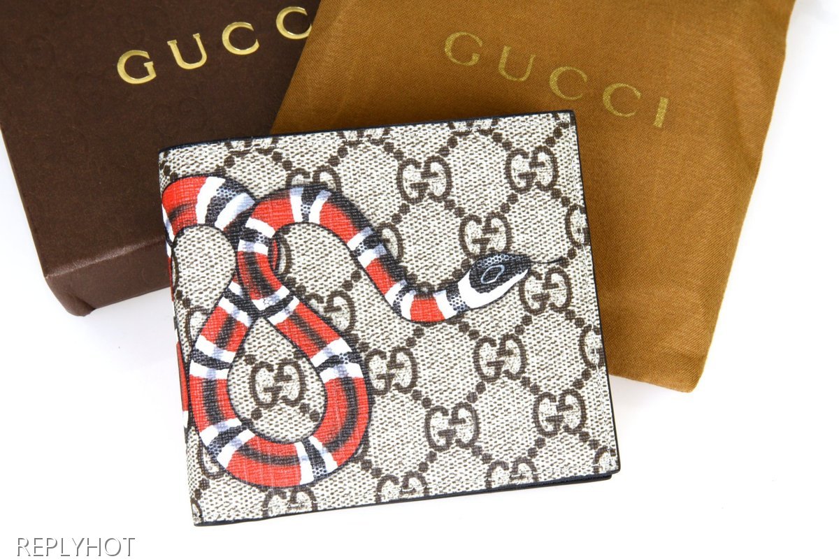 구찌 스네이크 반지갑(베이지)