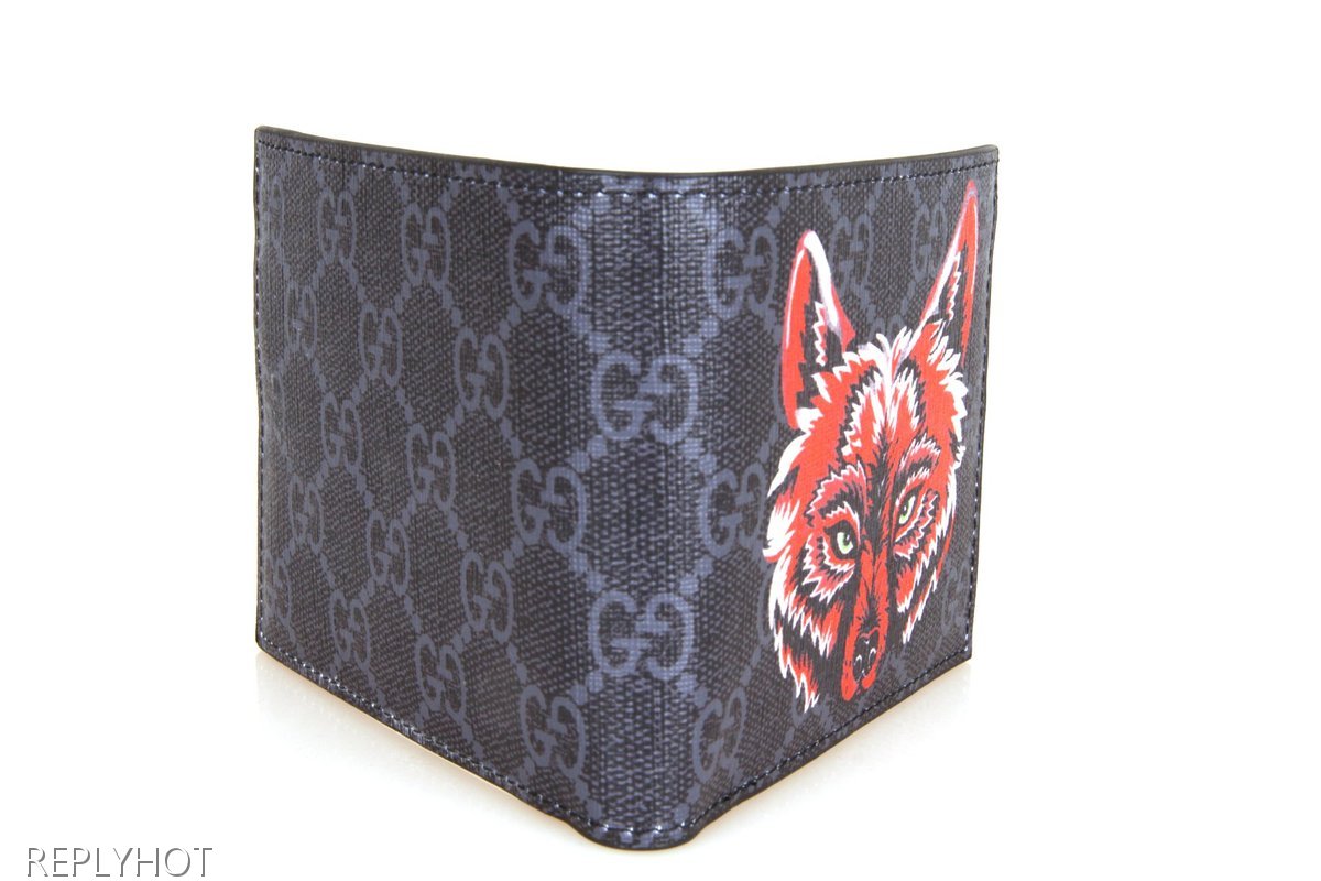 구찌 울프 반지갑(검정)