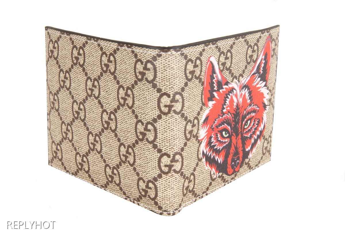 구찌 울프 반지갑(갈색)