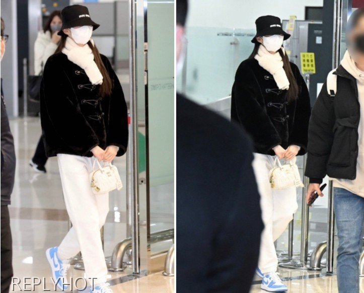 미우미우 NUNC 버킷햇 모자 (블랙)