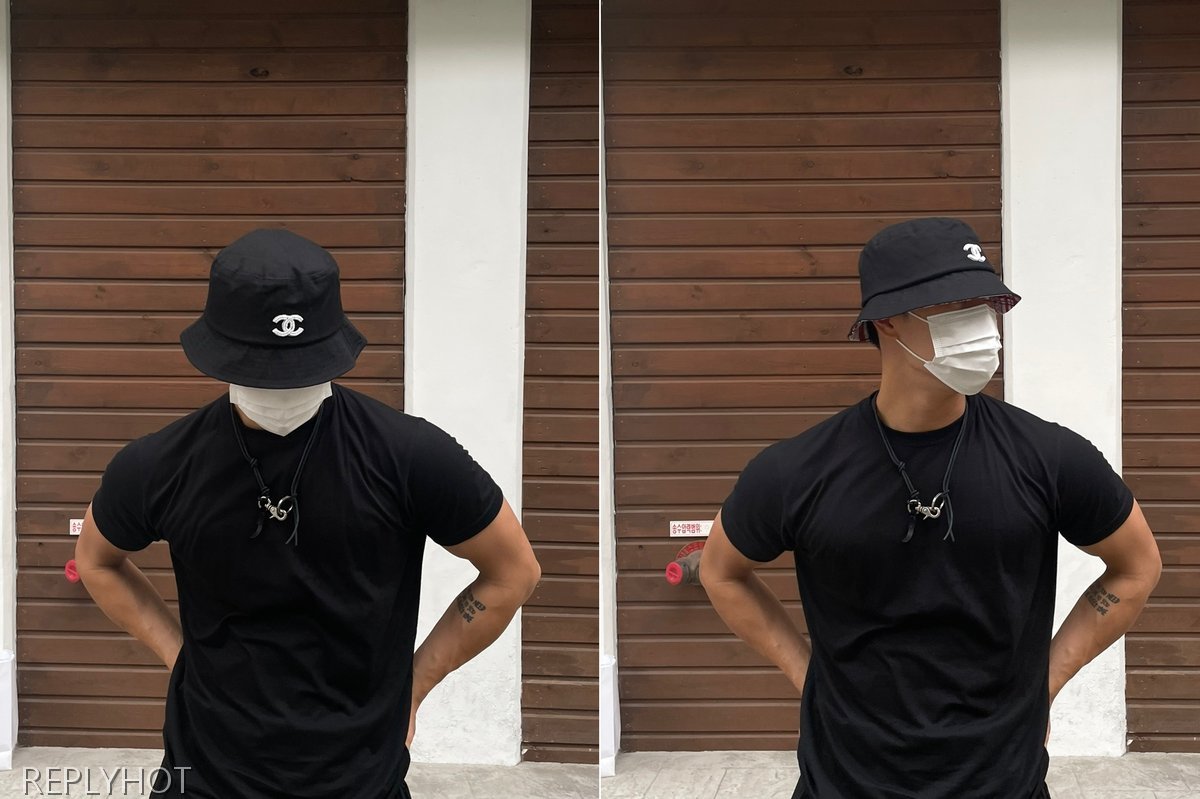 샤넬 코튼 글래스펄버킷햇 모자(블랙)