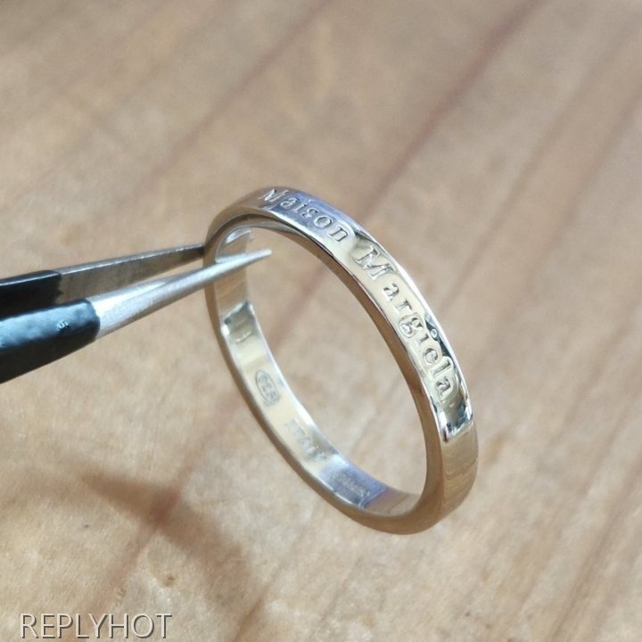 메종마르지엘라 스털링 실버 로고반지 Silver 92.5