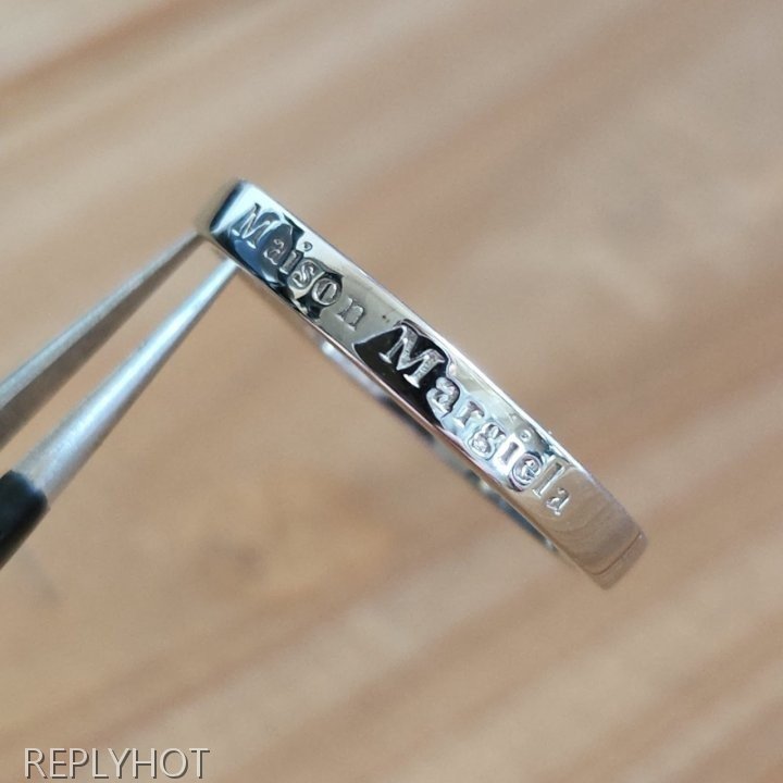 메종마르지엘라 스털링 실버 로고반지 Silver 92.5