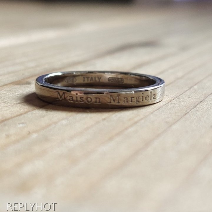 메종마르지엘라 스털링 실버 로고반지 Silver 92.5