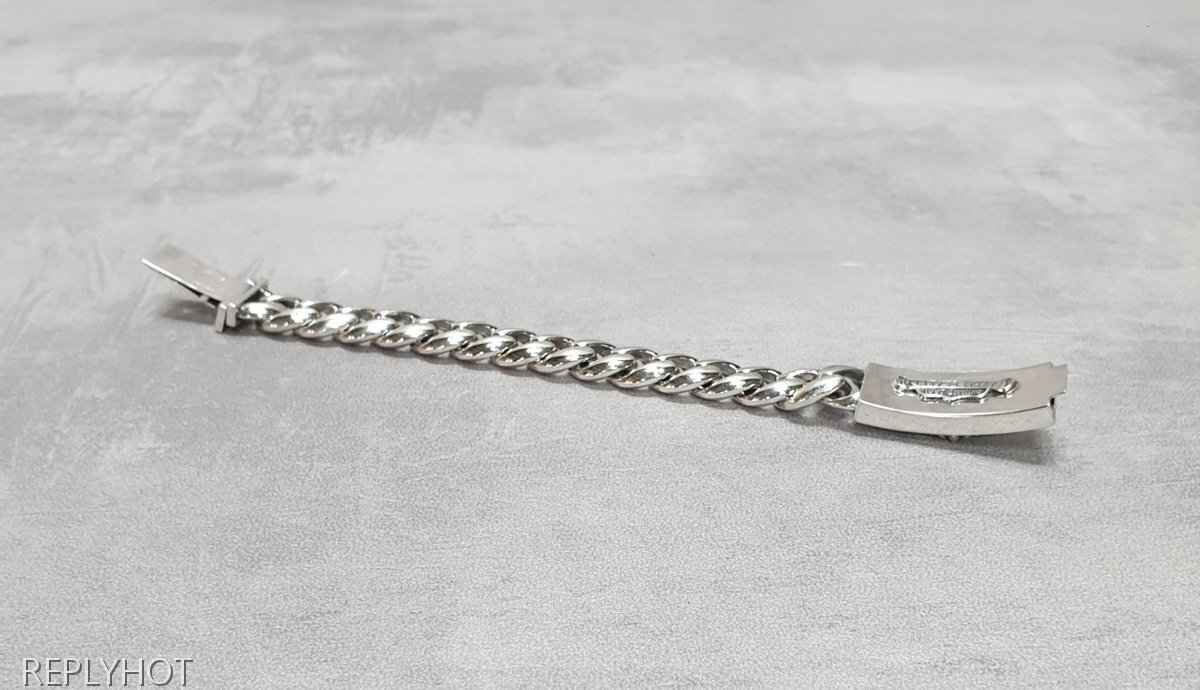 크롬하츠 빅플로랄체인 925실버 팔찌