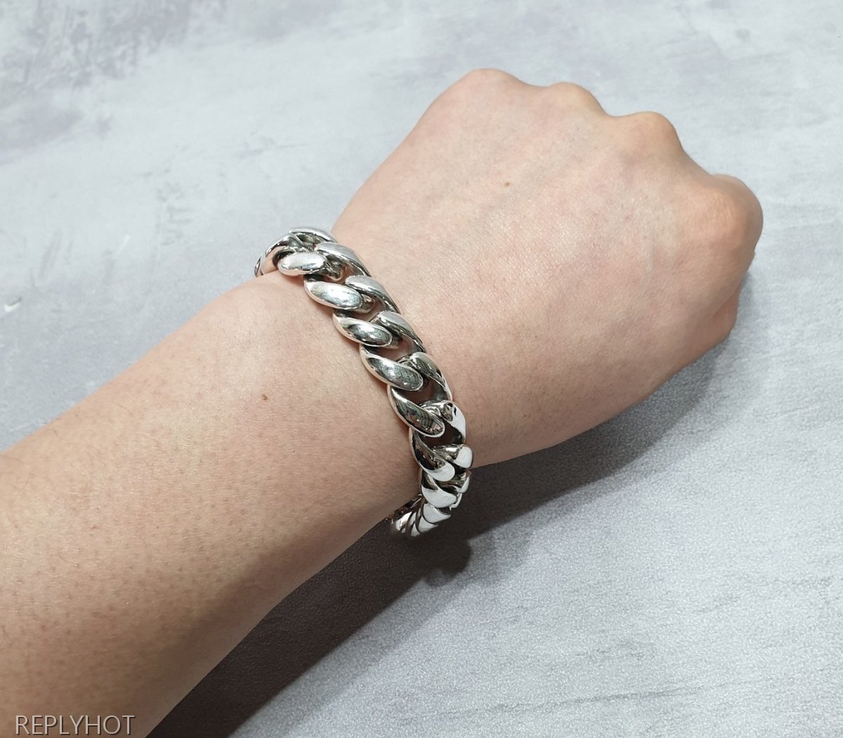 크롬하츠 빅플로랄체인 925실버 팔찌