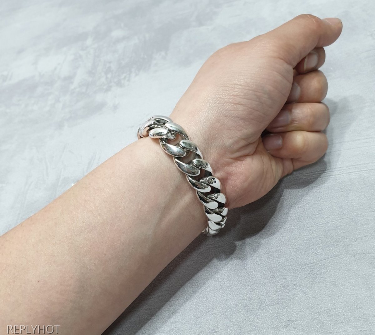 크롬하츠 빅플로랄체인 925실버 팔찌