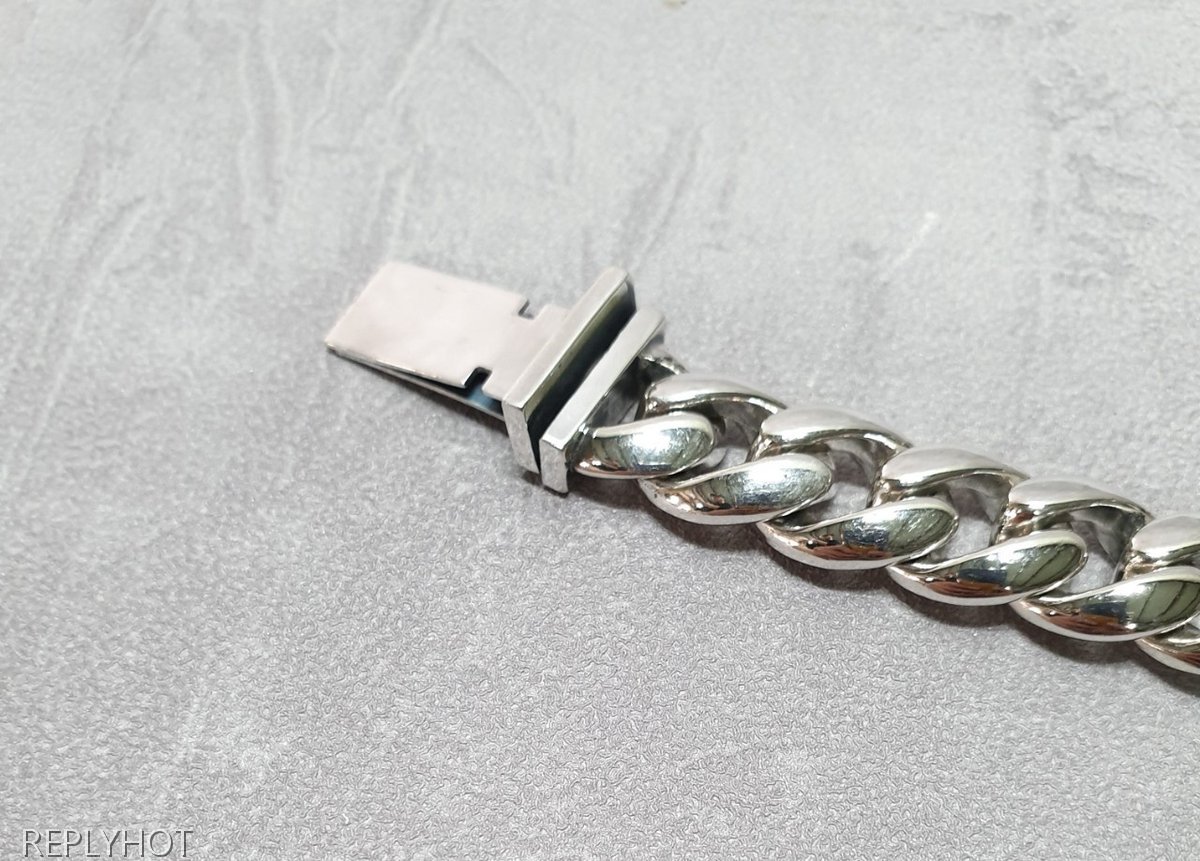 크롬하츠 빅플로랄체인 925실버 팔찌