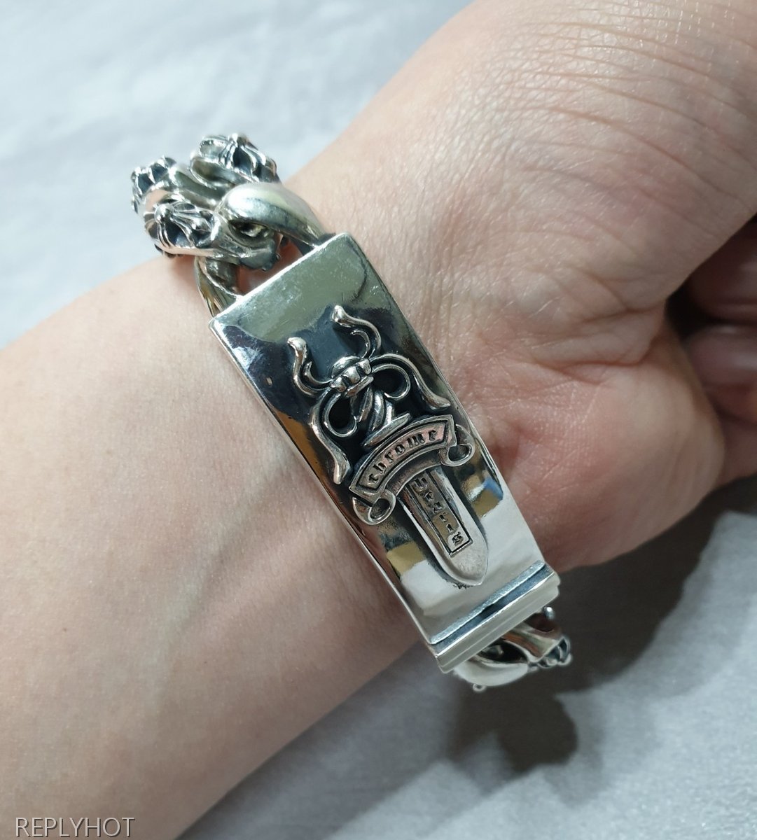 크롬하츠 대거체인 925실버 팔찌