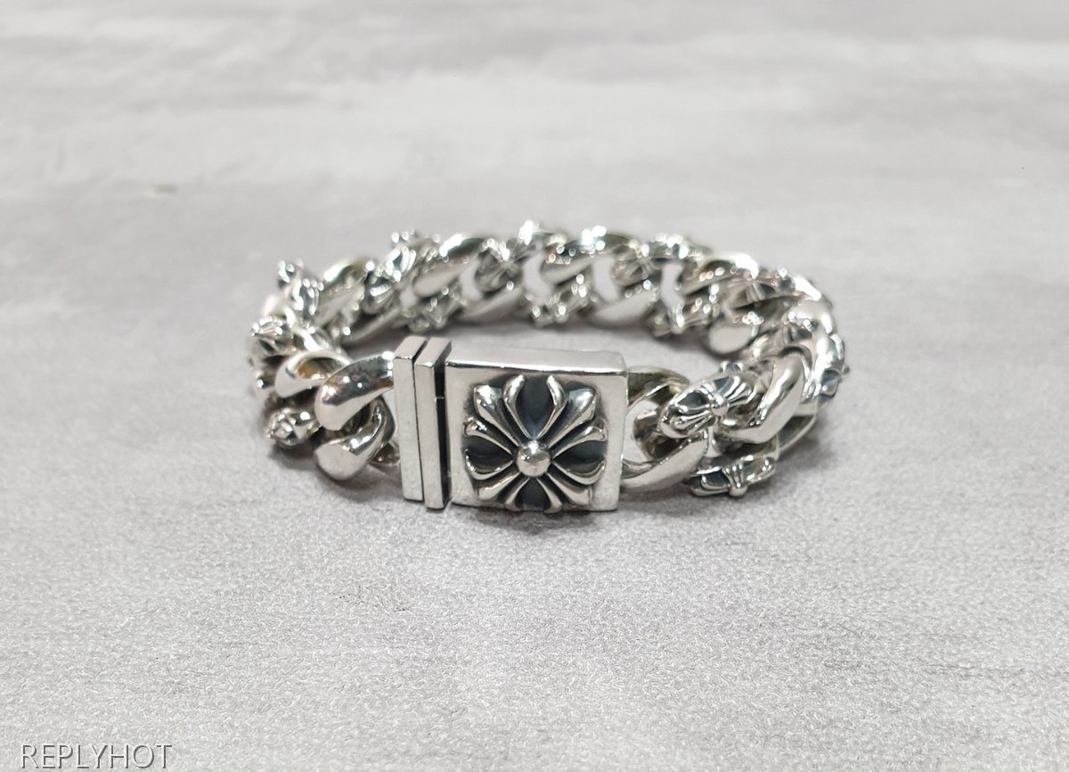 크롬하츠 빅플로랄 925실버 팔찌