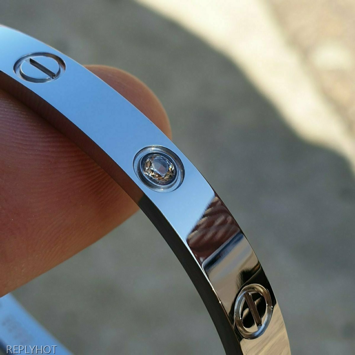 까르띠에 러브팔찌 큐빅 실버  여성용