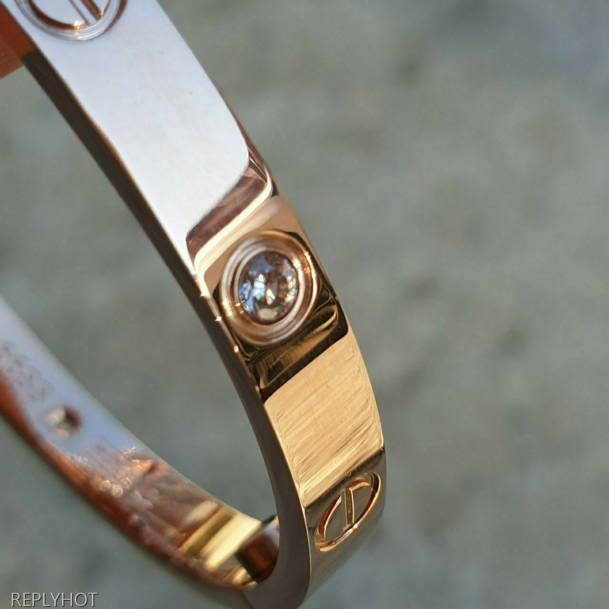 까르띠에 러브팔찌 큐빅 로즈골드 여성용