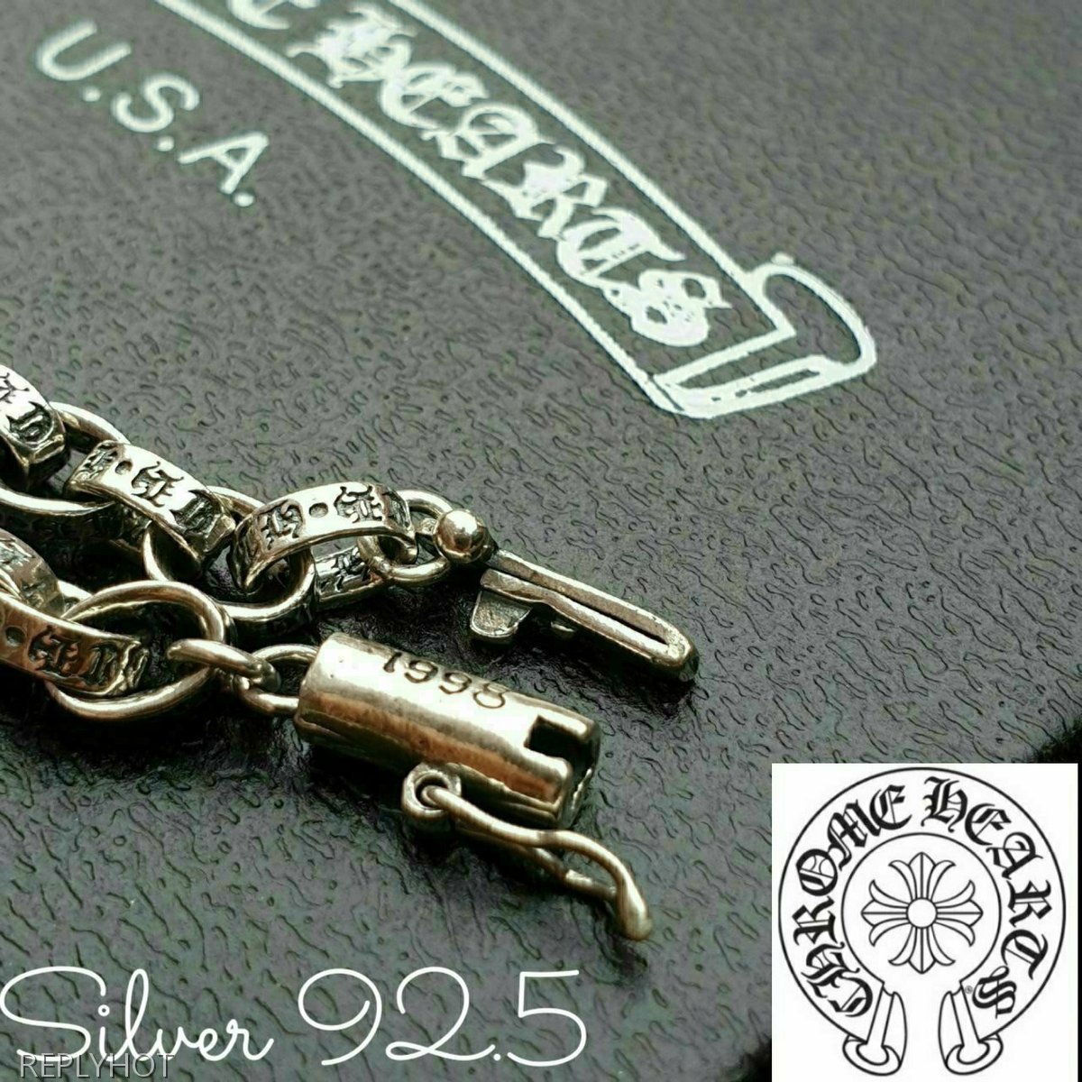 크롬하츠 페이퍼체인 팔찌  Silver 92.5