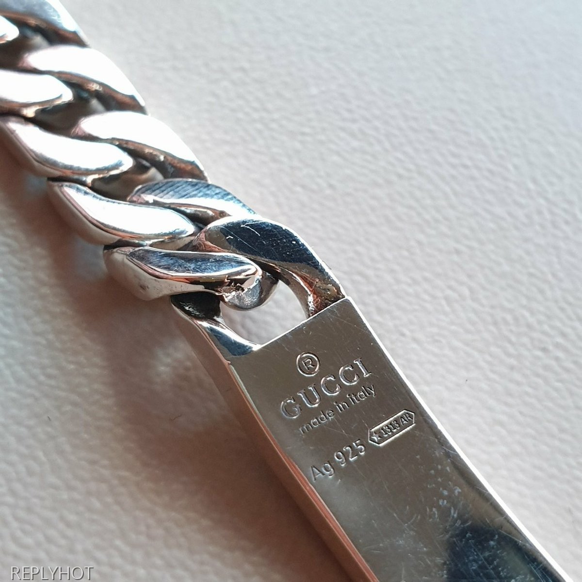 구찌 고스트 팔찌 Silver 92.5