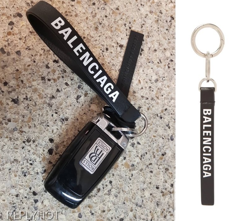 발렌시아가 글리터 에브리데이 키링(블랙)