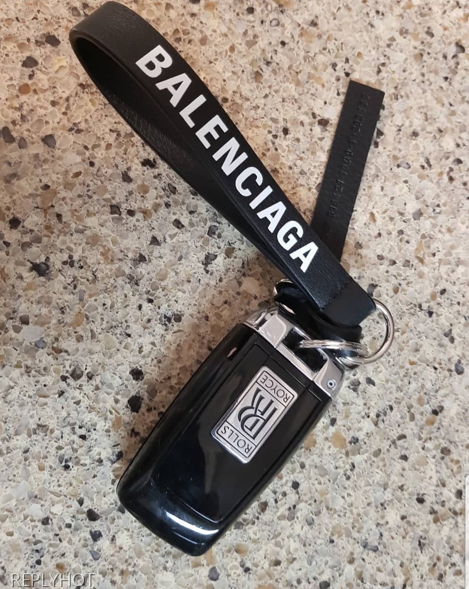 발렌시아가 글리터 에브리데이 키링(블랙)