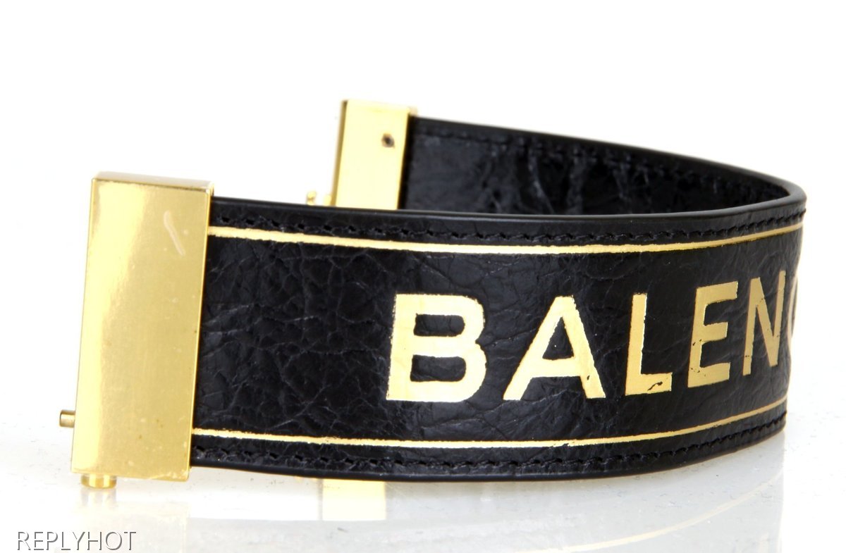 발렌시아가 골드로고 버클 팔찌