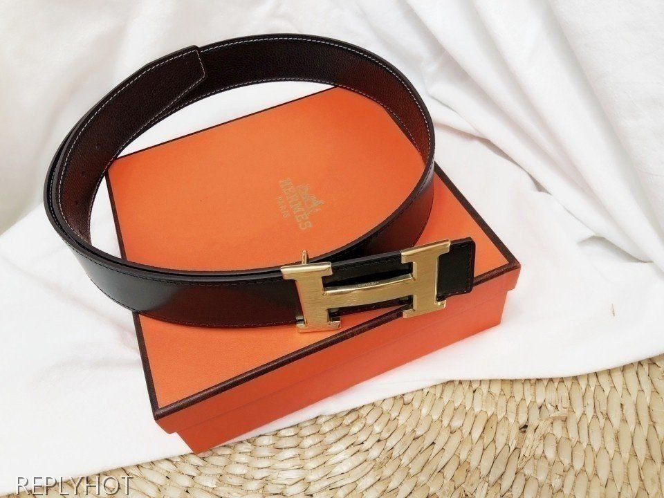 에르메스 고급소가죽 양면 벨트 38MM