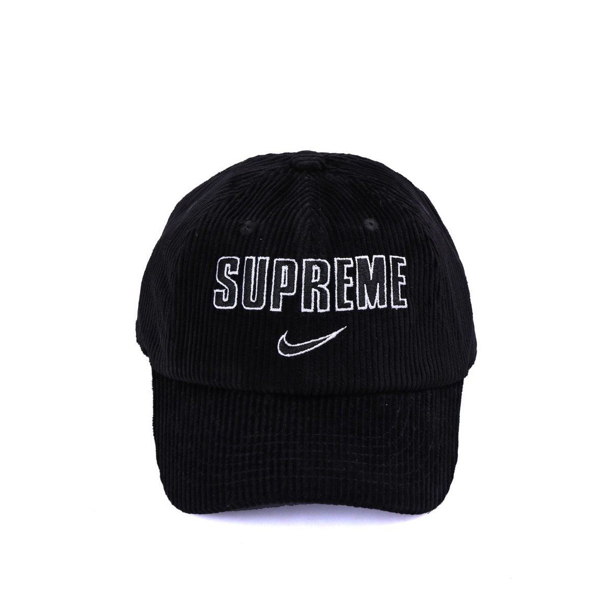 슈프림 x 나이키 아크 코듀로이 6-패널 캡 블랙 모자