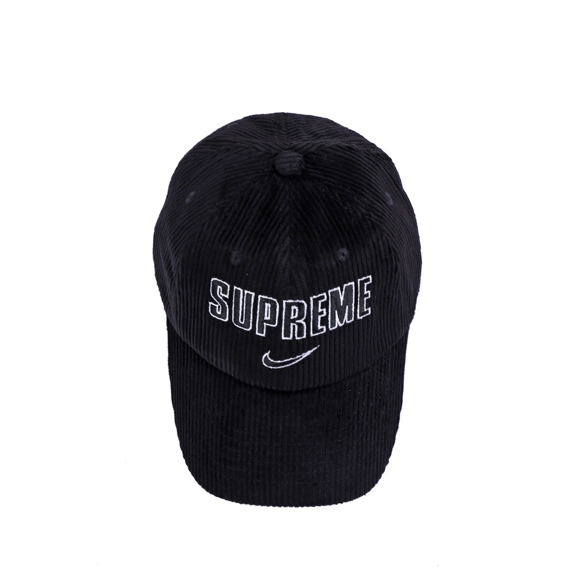 슈프림 x 나이키 아크 코듀로이 6-패널 캡 블랙 모자