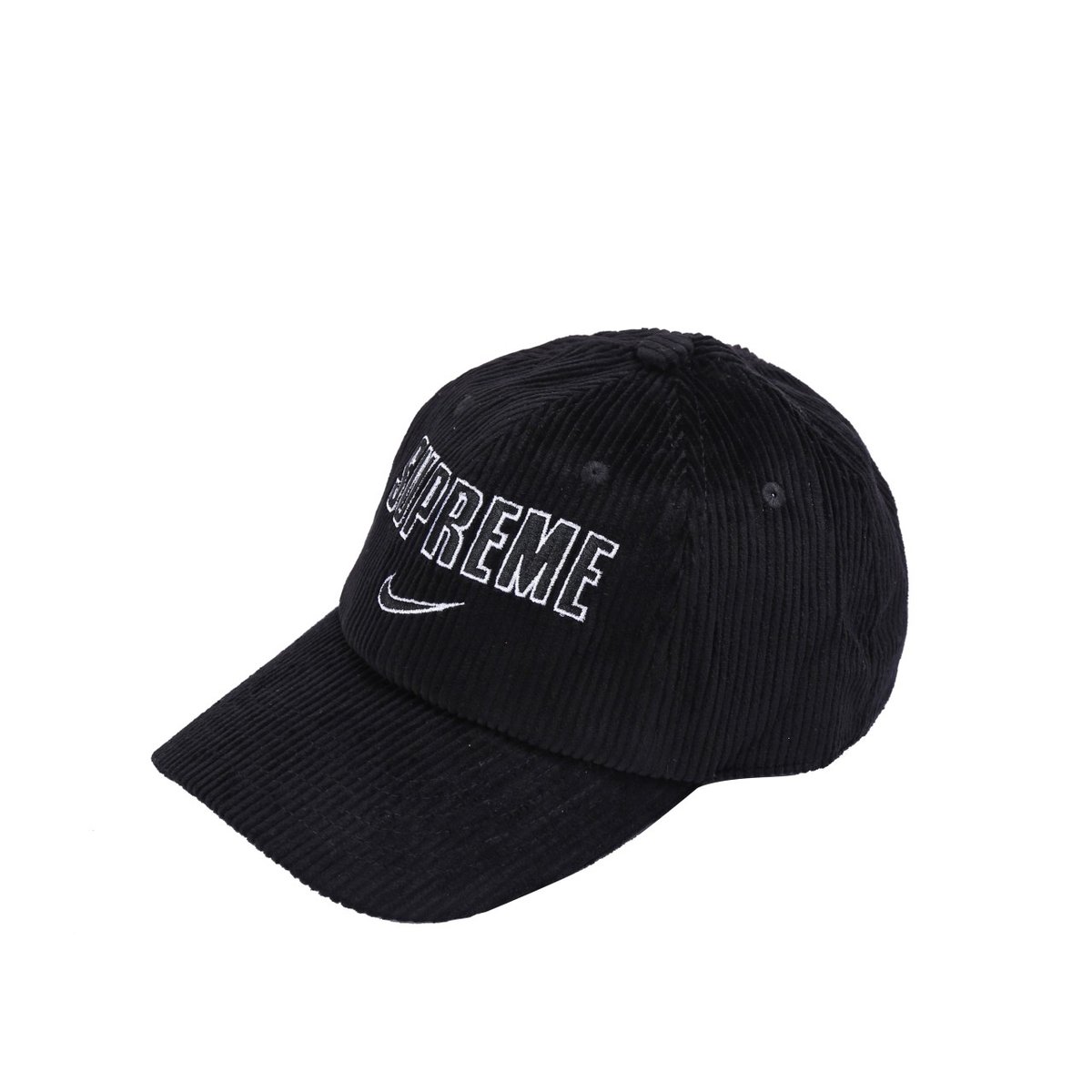 슈프림 x 나이키 아크 코듀로이 6-패널 캡 블랙 모자