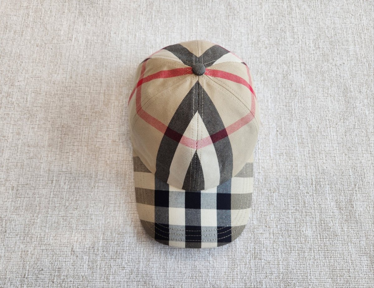 버버리 체크 모자