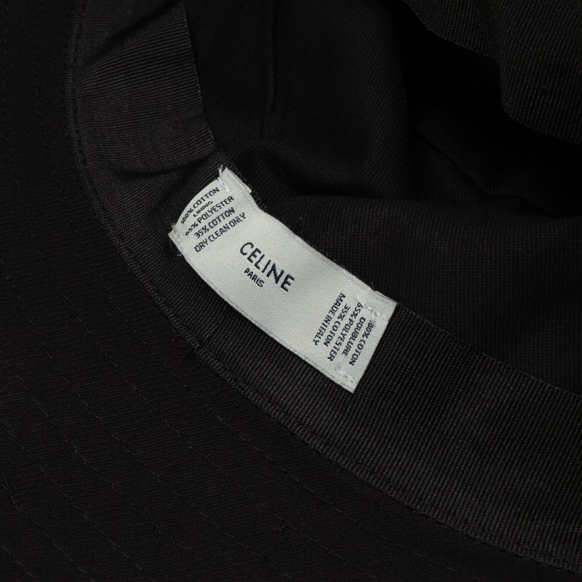 셀린느 22SS 레터링 버킷햇 모자(블랙)