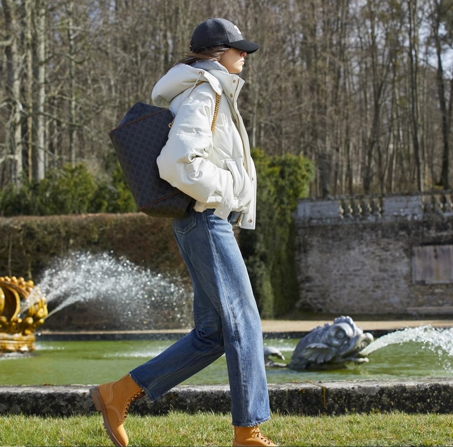 셀린느 트리움페 베이스 볼캡 그레이