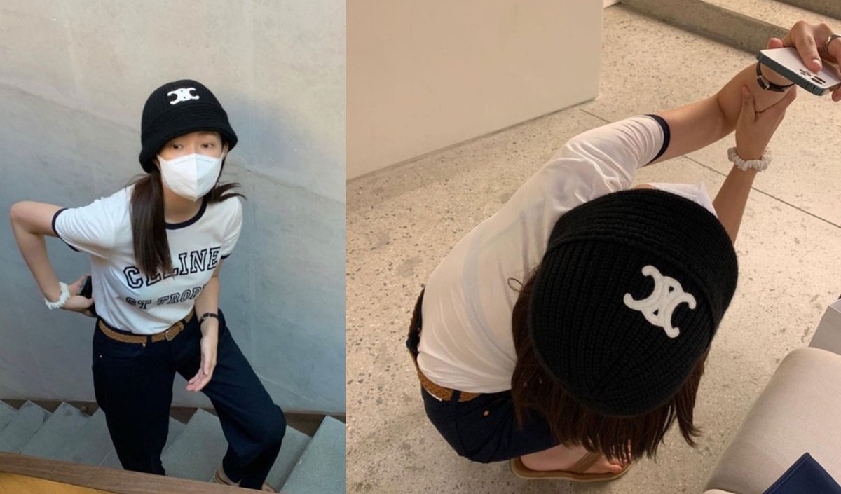 셀린느 트리움페 버킷햇 블랙