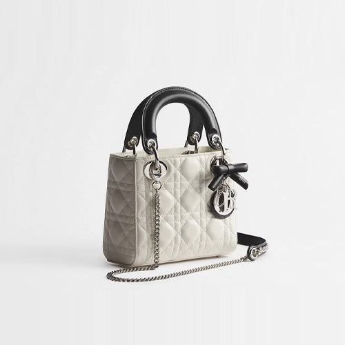 디올 오르 레이디 디올 체인 백 미니 화이트/블랙