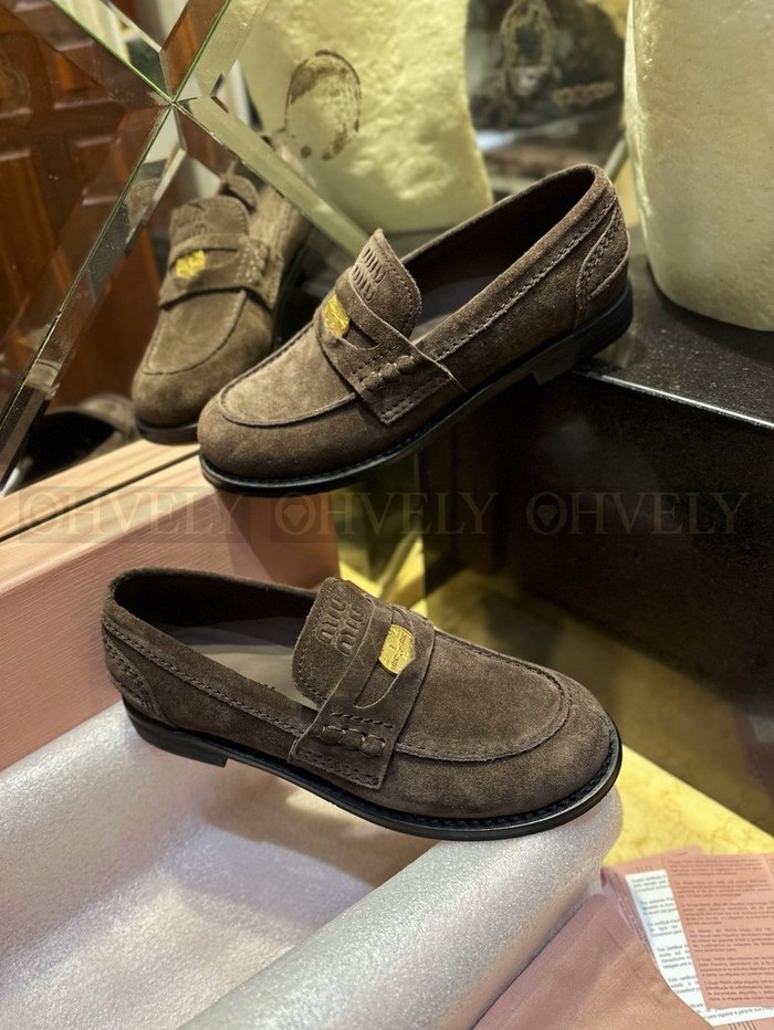 미우미우 스웨이드 페니 로퍼