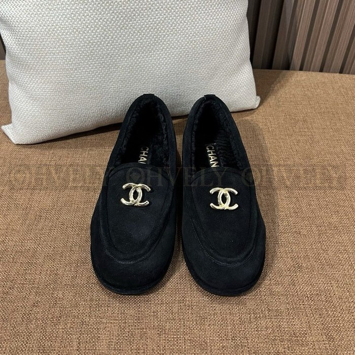 샤넬 스웨이드 CC 로고 로퍼