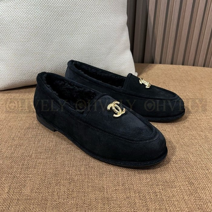 샤넬 스웨이드 CC 로고 로퍼