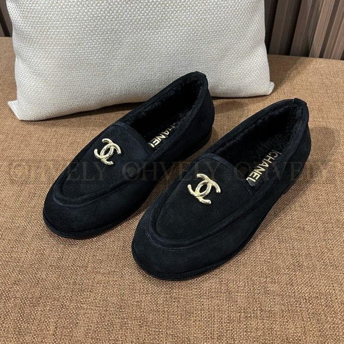 샤넬 스웨이드 CC 로고 로퍼