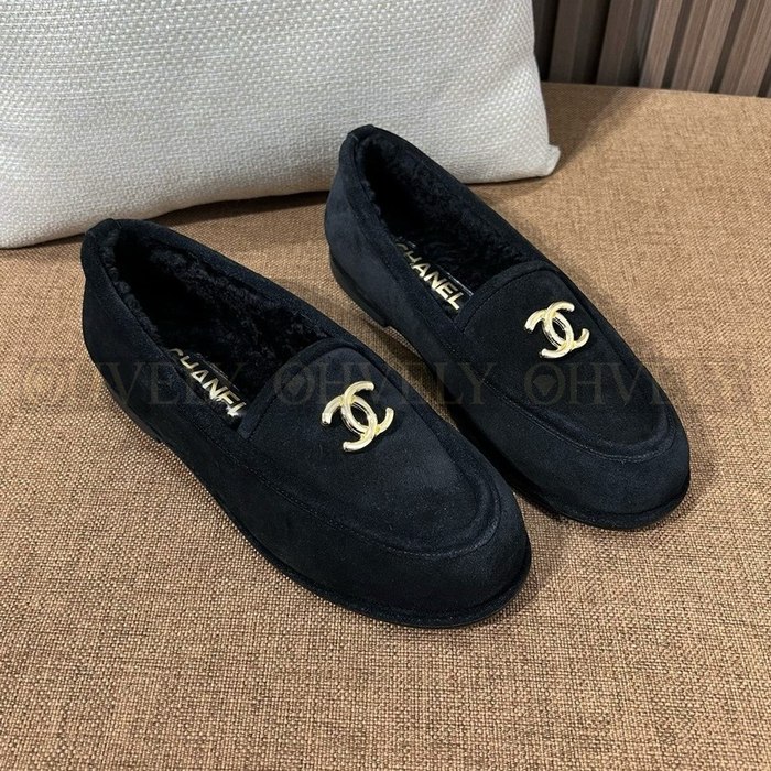 샤넬 스웨이드 CC 로고 로퍼