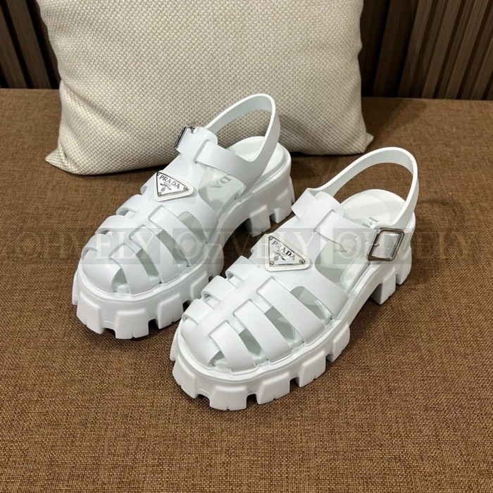 프라다 러버 모놀리스 샌들