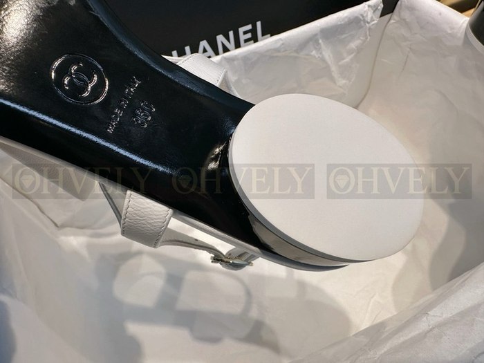 샤넬 CC 리본 샌들 플랫