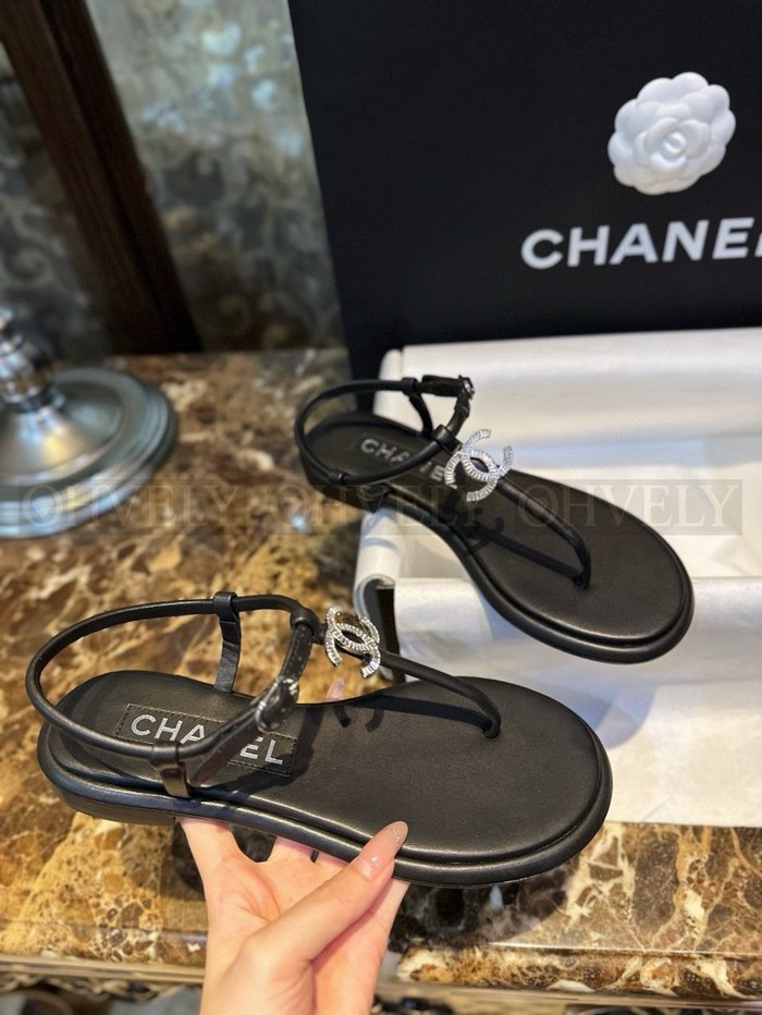 샤넬 스트라스 크리스탈 CC 샌들