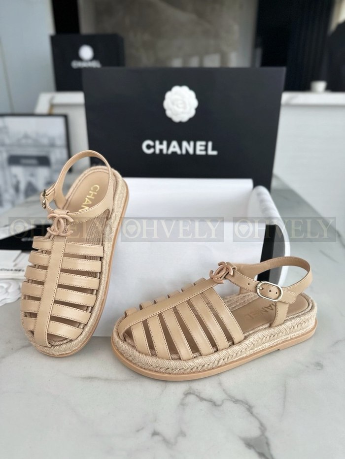 샤넬 크루즈 캐쥬얼 로마 슬링백 샌들