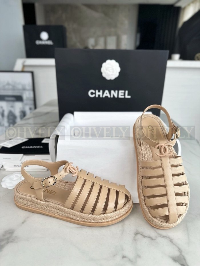 샤넬 크루즈 캐쥬얼 로마 슬링백 샌들