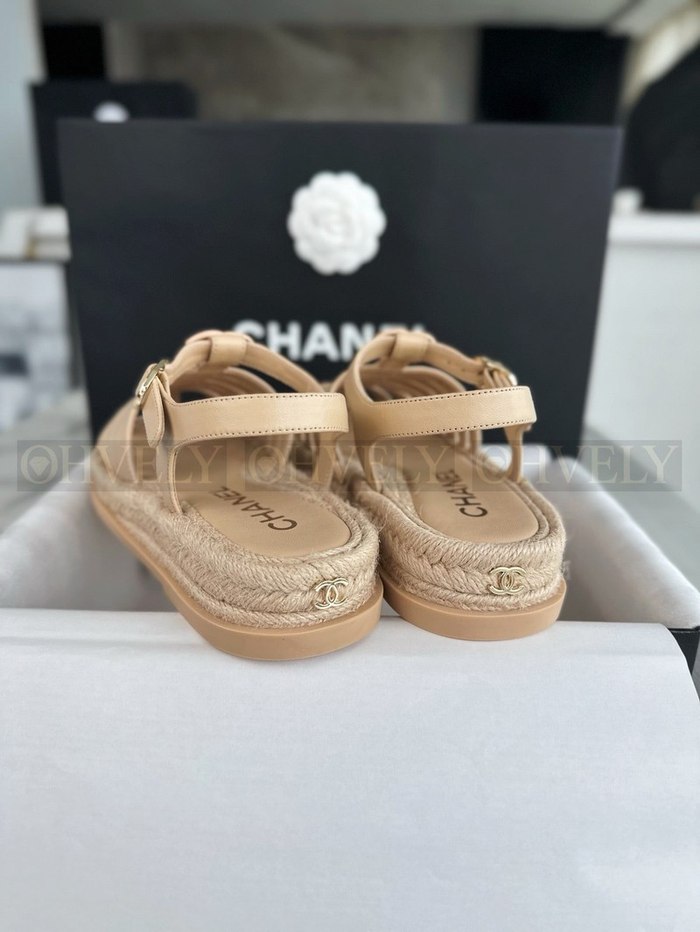 샤넬 크루즈 캐쥬얼 로마 슬링백 샌들