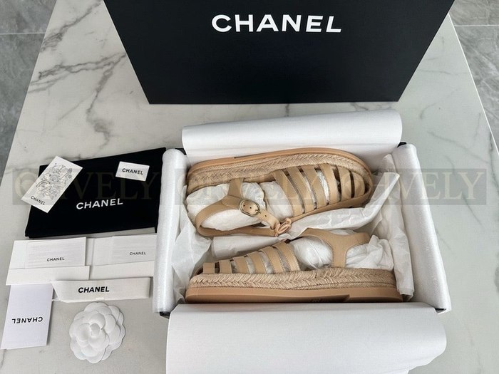 샤넬 크루즈 캐쥬얼 로마 슬링백 샌들