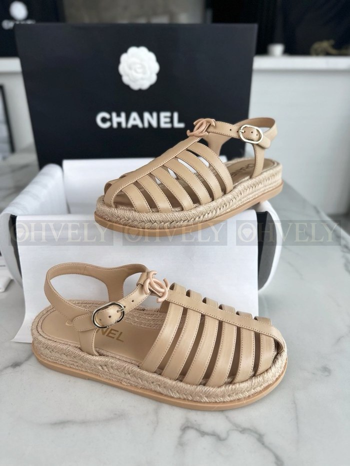 샤넬 크루즈 캐쥬얼 로마 슬링백 샌들