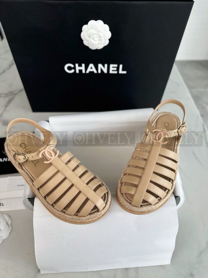 샤넬 크루즈 캐쥬얼 로마 슬링백 샌들